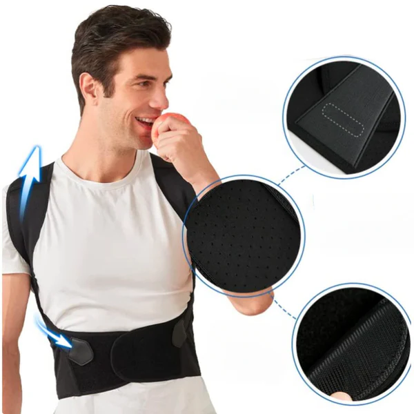 BACKGUARD – Adjustable Back Brace for Daily Posture Support and Comfort