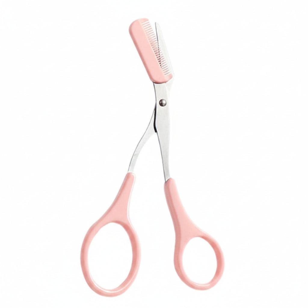 Precision Eyebrow Scissors with Mini Comb - Stainless Steel Brow Grooming Tool 0