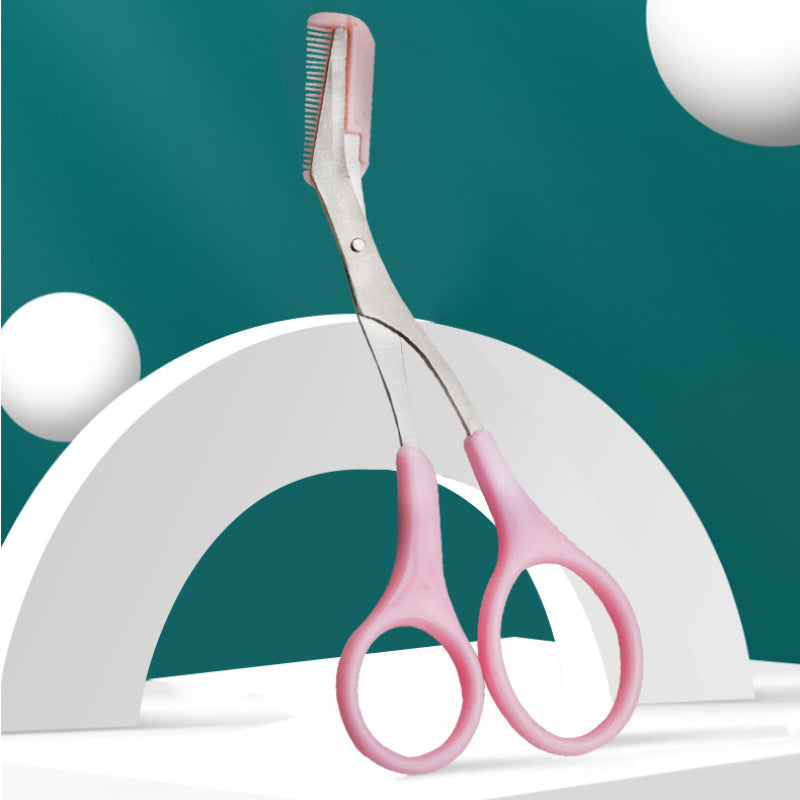 Precision Eyebrow Scissors with Mini Comb - Stainless Steel Brow Grooming Tool 1