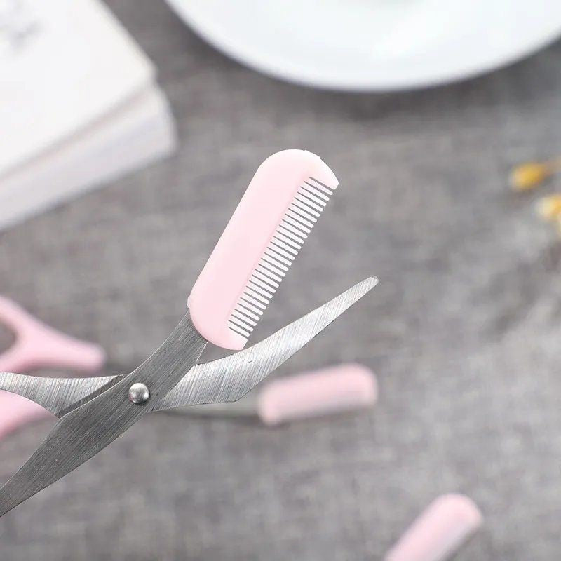Precision Eyebrow Scissors with Mini Comb - Stainless Steel Brow Grooming Tool 5