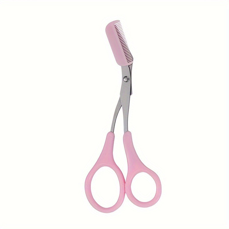 Precision Eyebrow Scissors with Mini Comb - Stainless Steel Brow Grooming Tool 8