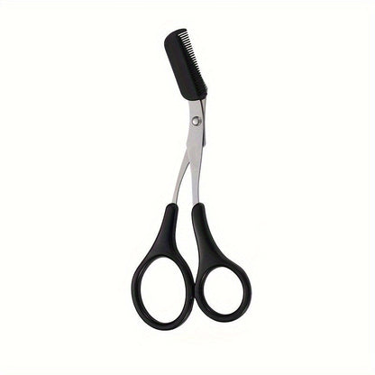 Precision Eyebrow Scissors with Mini Comb - Stainless Steel Brow Grooming Tool 9