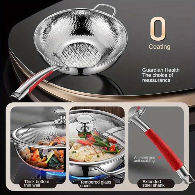 Premium Titanium Wok with Curved Base for Induction Cooking 5