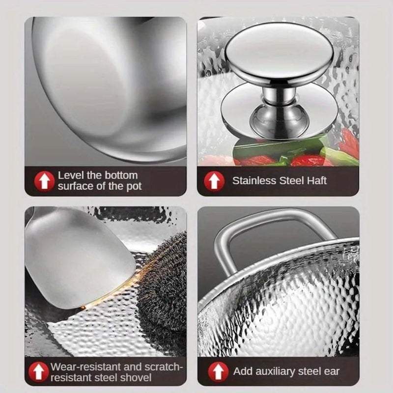 Premium Titanium Wok with Curved Base for Induction Cooking 6