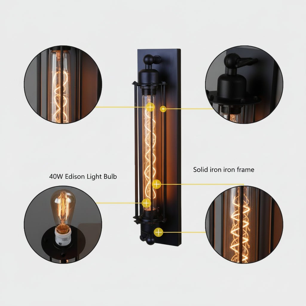 Regalight - Vintage LED Wall Light with Warm Glow & Classic Metal Design 7