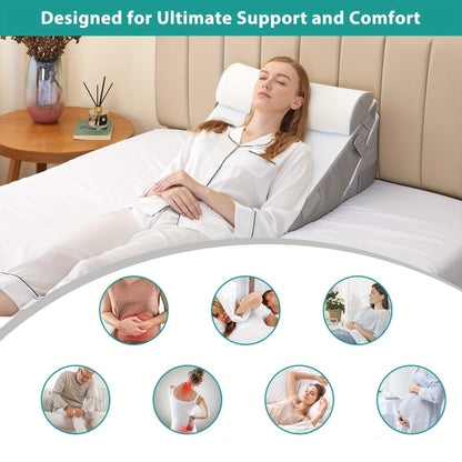 CLOUDREST – Adjustable Bed Wedge Pillow for Comfort, Support & Leg Elevation