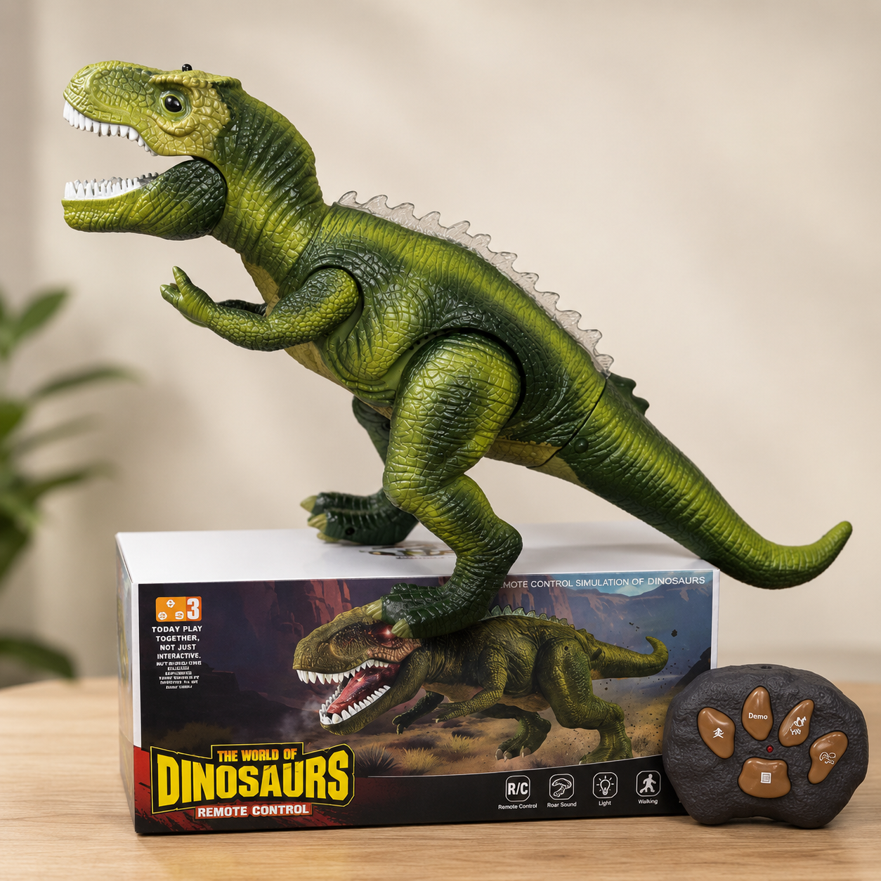 DINOROAR – Remote Control Walking Dinosaur Interactive Toy