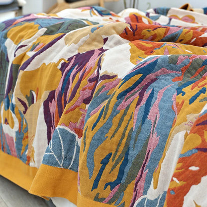 BUTTERFLORA – Boho Floral Throw Blanket with Elegant Butterfly Tapestry Design