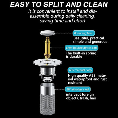 SINKSHIELD – Durable Drain Stopper for Bathroom Sink and Shower Protection
