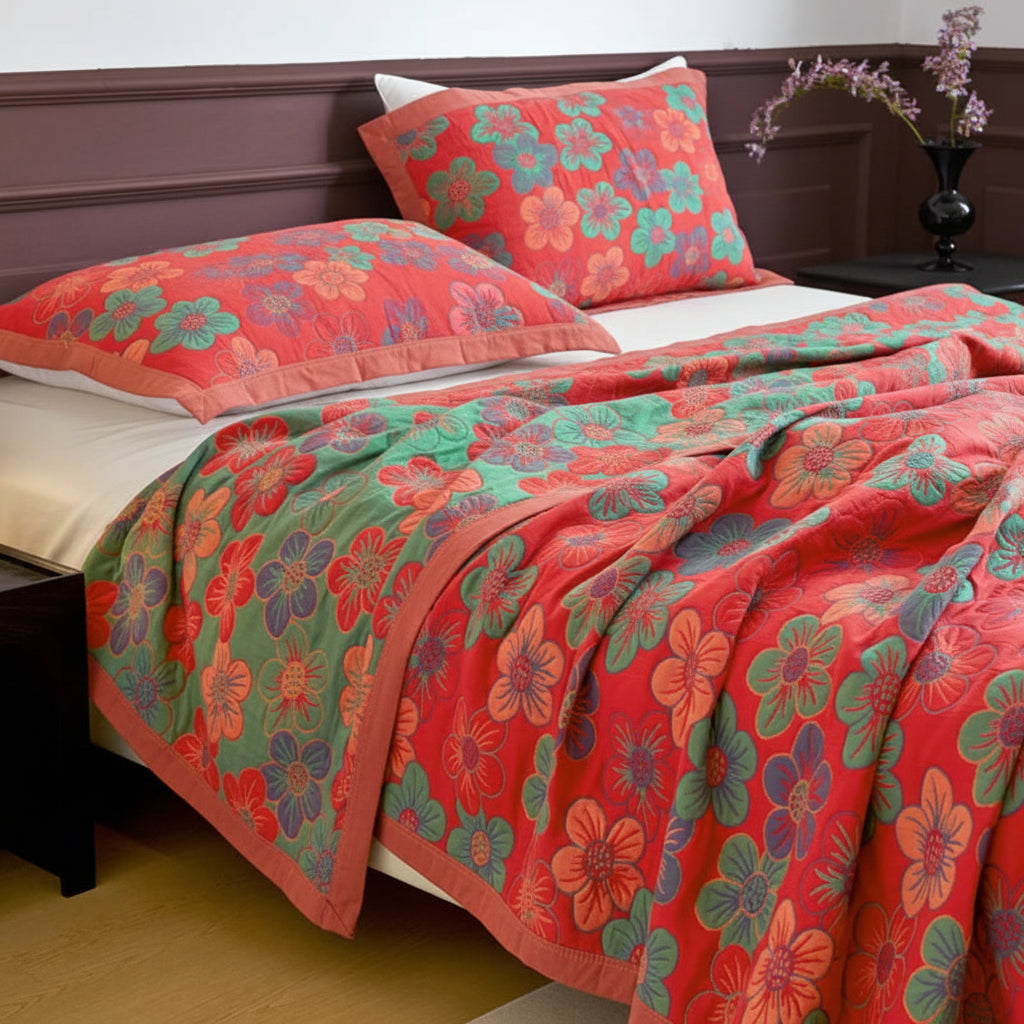 GARDENORA – Decorative Floral Blanket for Sofa, Bed, and Lounge Spaces