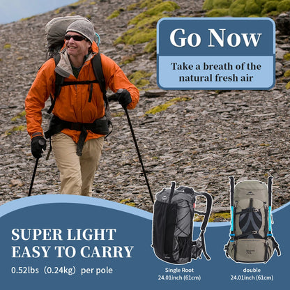 MOUNTRAIL – Adjustable Trekking Poles for Hiking and Outdoor Exploration