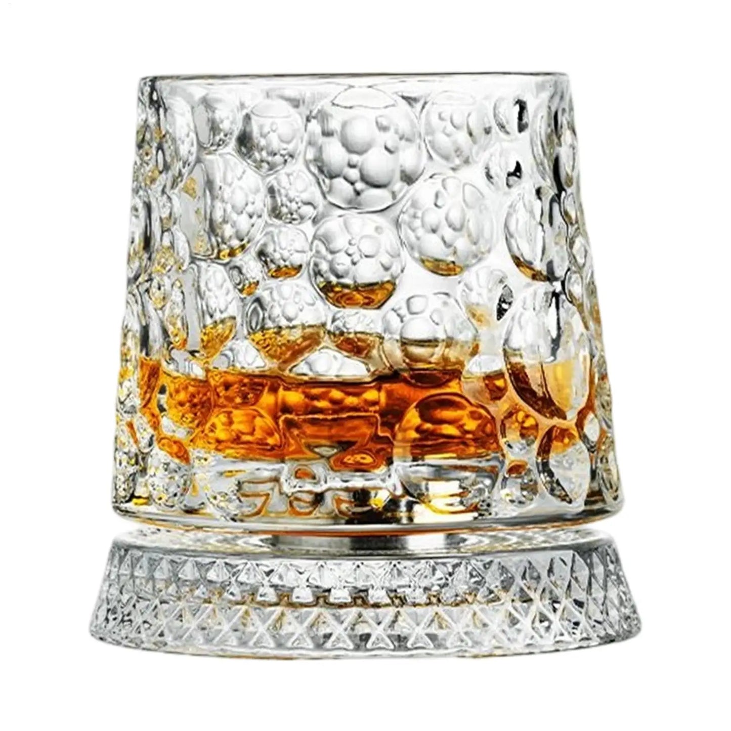SPINCRYSTAL – Rotating Whiskey Glass Set for Entertaining and Conversation