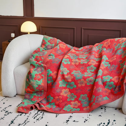GARDENORA – Decorative Floral Blanket for Sofa, Bed, and Lounge Spaces