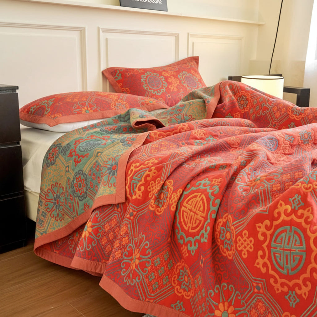 GARDENORA – Decorative Floral Blanket for Sofa, Bed, and Lounge Spaces
