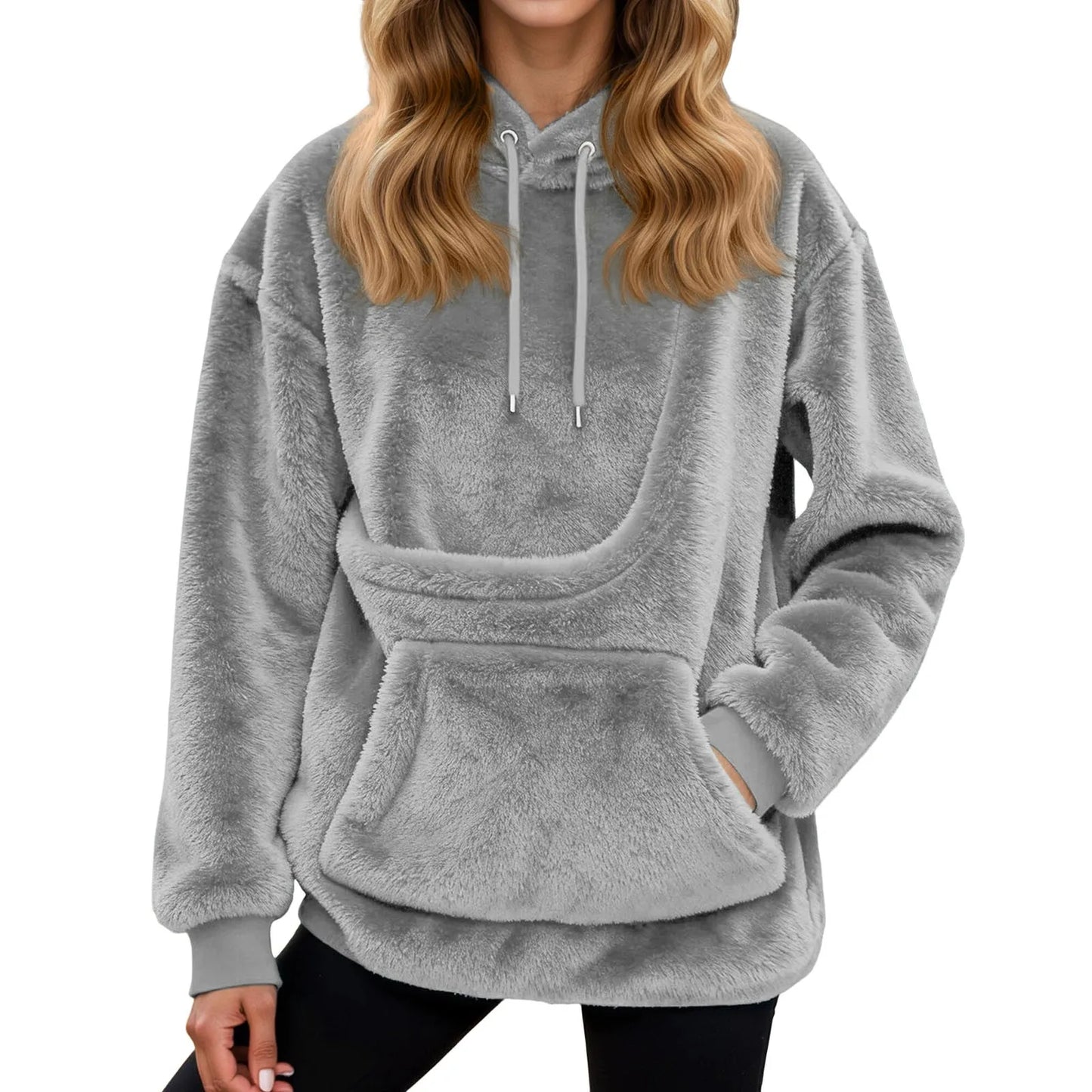 CUDDLECARRY – Fleece Hoodie with Front Pet Carrier Pocket