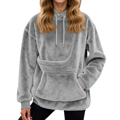 CUDDLECARRY – Fleece Hoodie with Front Pet Carrier Pocket