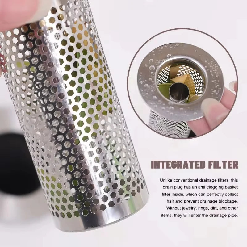 POPDRAIN – Anti Odor Pop Up Sink Stopper with Hair Catcher