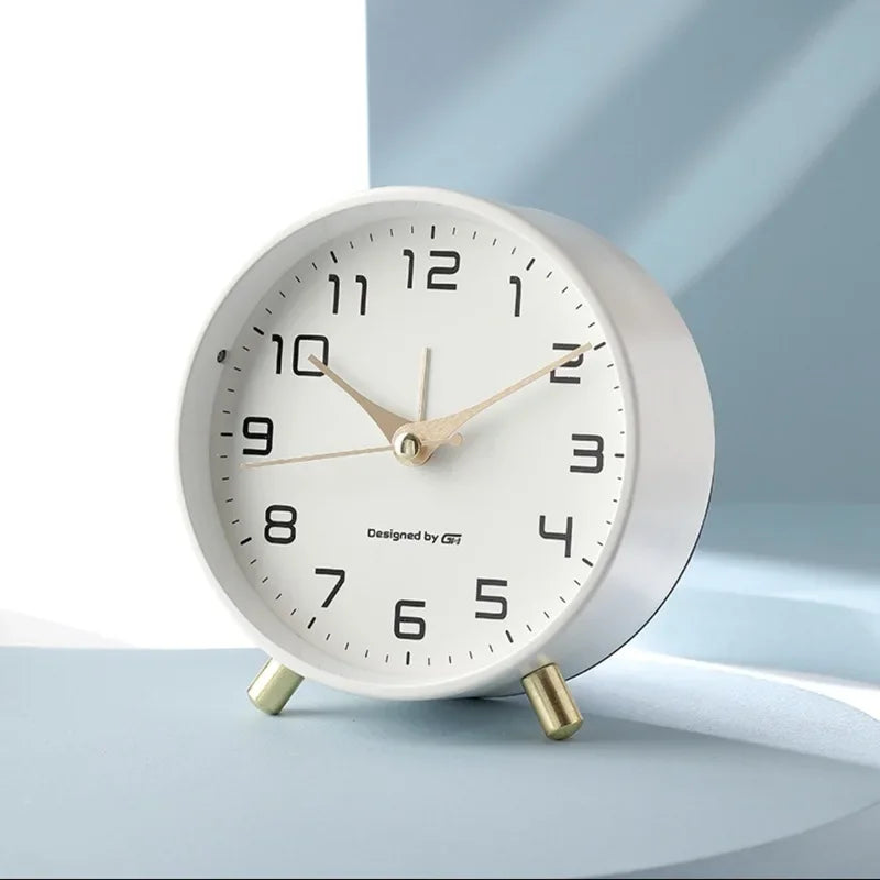 NORDLUX – Nordic Frosted Metal Digital Alarm Clock with Silent Design