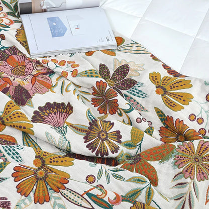 ROSEFIELD – Floral Gauze Blanket for Breathable Everyday Comfort
