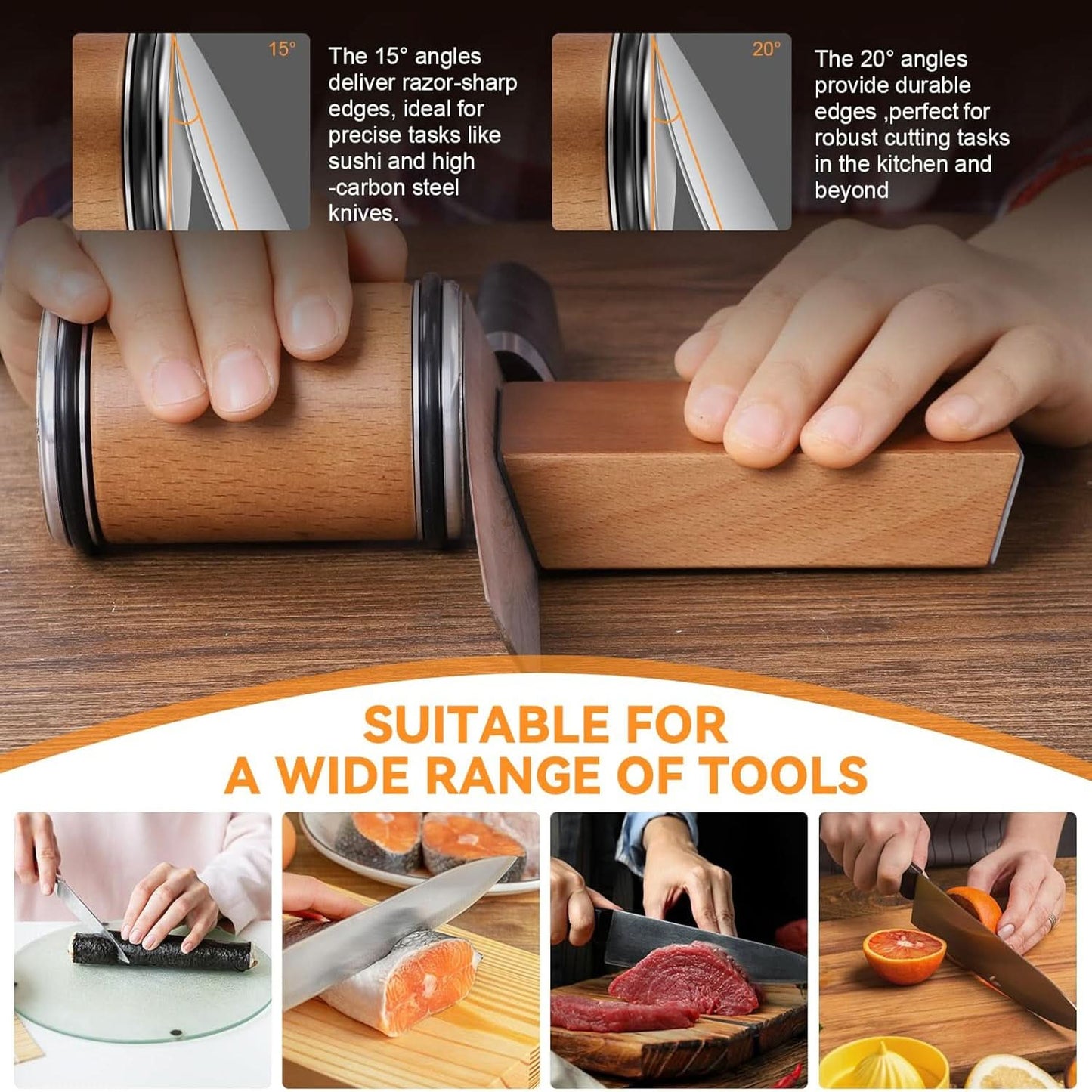 BLADECRAFT – Professional Rolling Knife Sharpener with Diamond Wheel