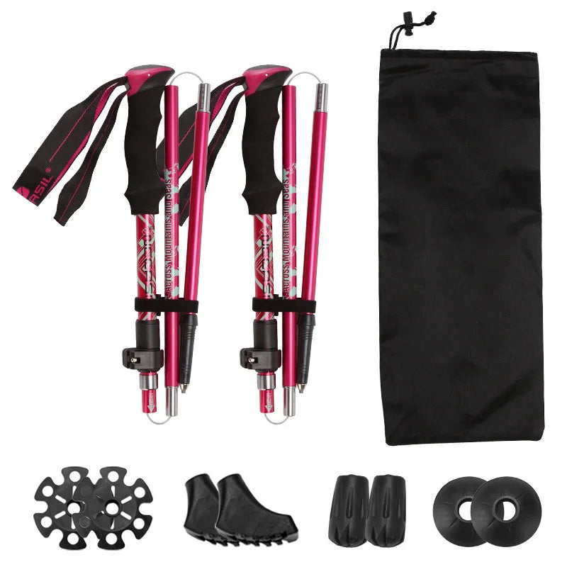 PEAKTREK – Ultralight Folding Trekking Poles for Hike and Hiking Adventures