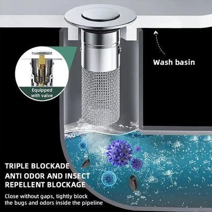 BOUNCEDRAIN – Stainless Steel Drain Core for Everyday Sink Protection