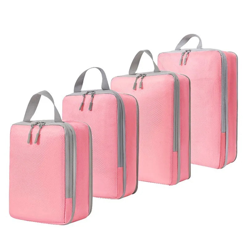 PACKCUBE – 4 Piece Compression Packing Cube Set for Organized Travel