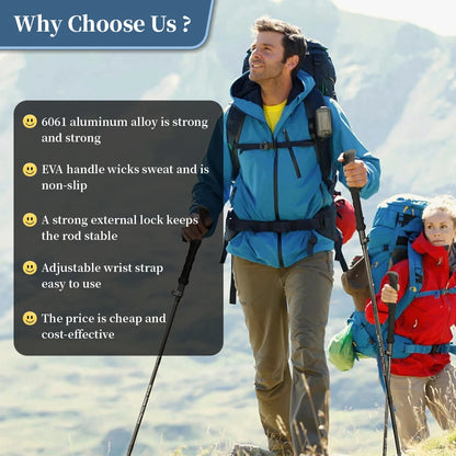 MOUNTRAIL – Adjustable Trekking Poles for Hiking and Outdoor Exploration