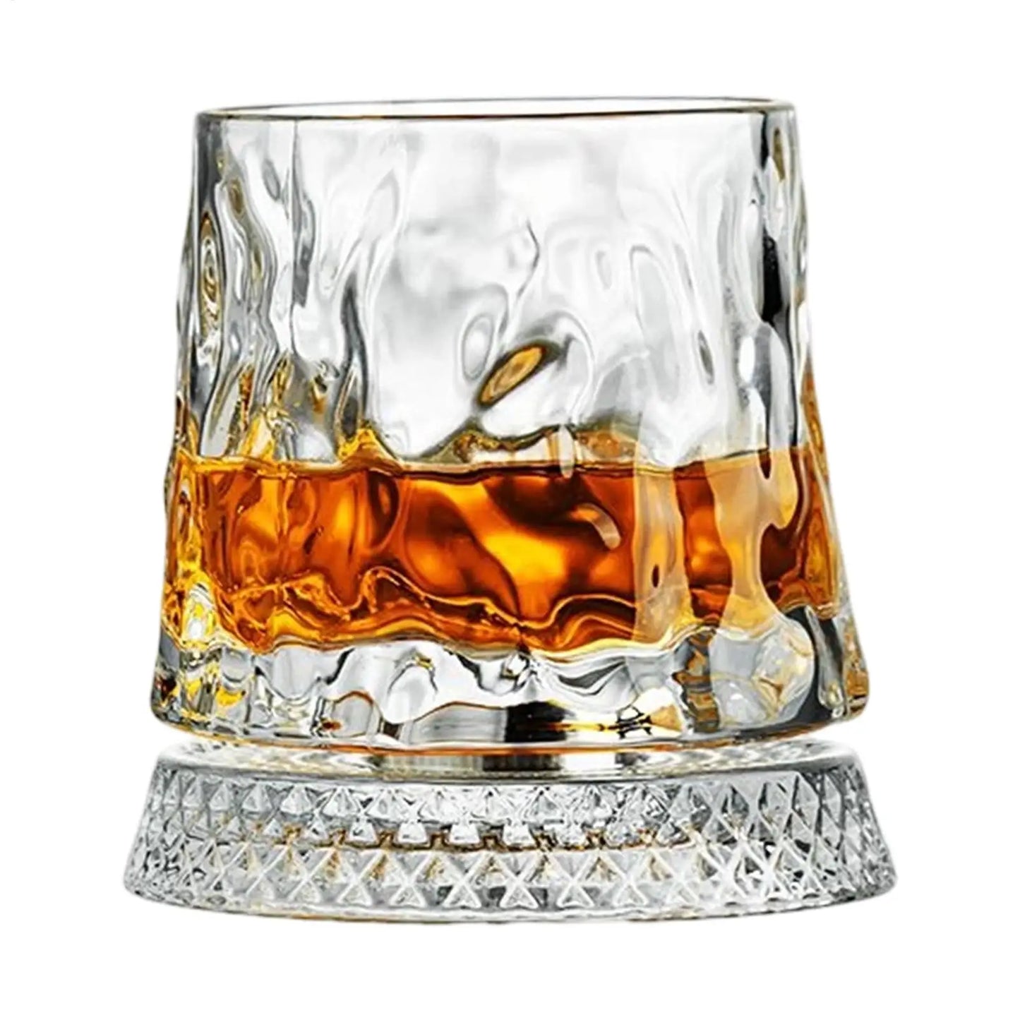 SPINCRYSTAL – Rotating Whiskey Glass Set for Entertaining and Conversation