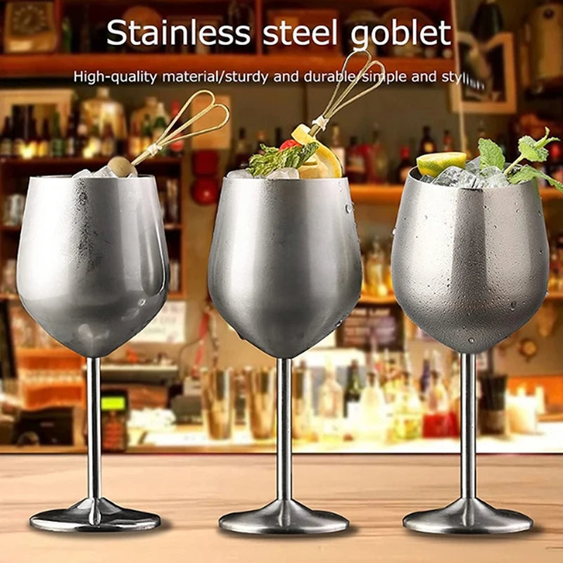 METALTOAST – Champagne Glass – Tall Steel Wine & Cocktail Goblet