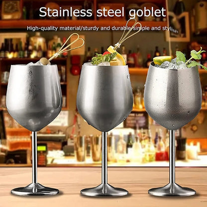 METALTOAST – Champagne Glass – Tall Steel Wine & Cocktail Goblet
