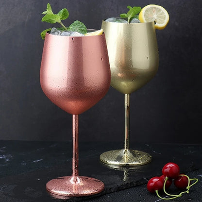 METALTOAST – Champagne Glass – Tall Steel Wine & Cocktail Goblet