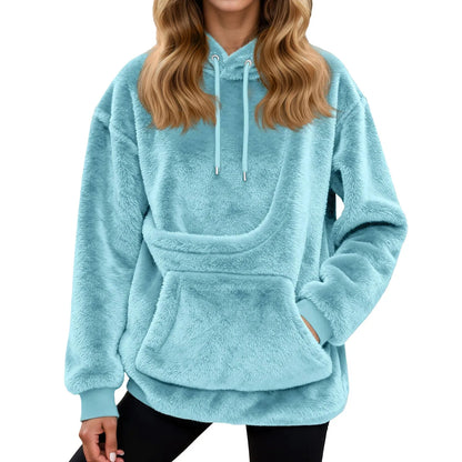 CUDDLECARRY – Fleece Hoodie with Front Pet Carrier Pocket