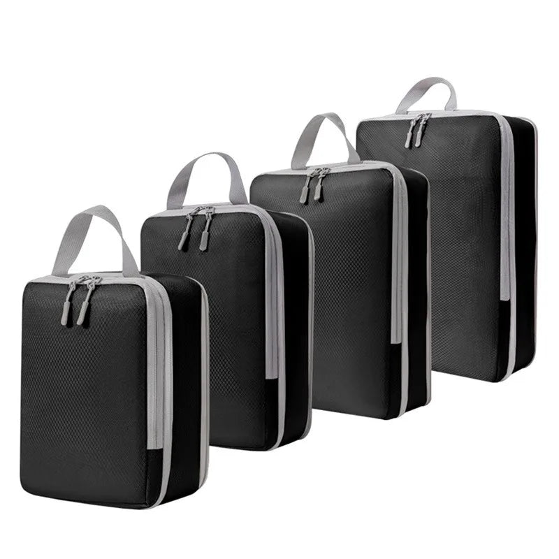 PACKCUBE – 4 Piece Compression Packing Cube Set for Organized Travel