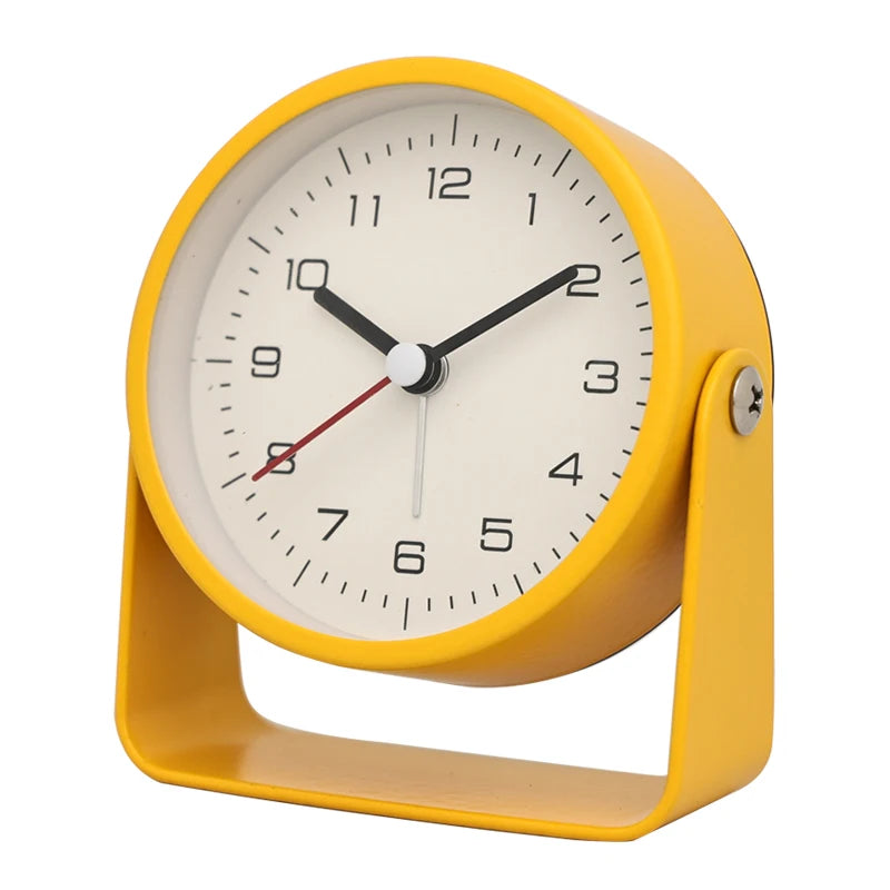 MINIQT – Creative Minimalist Metal Quartz Desk Alarm Clock
