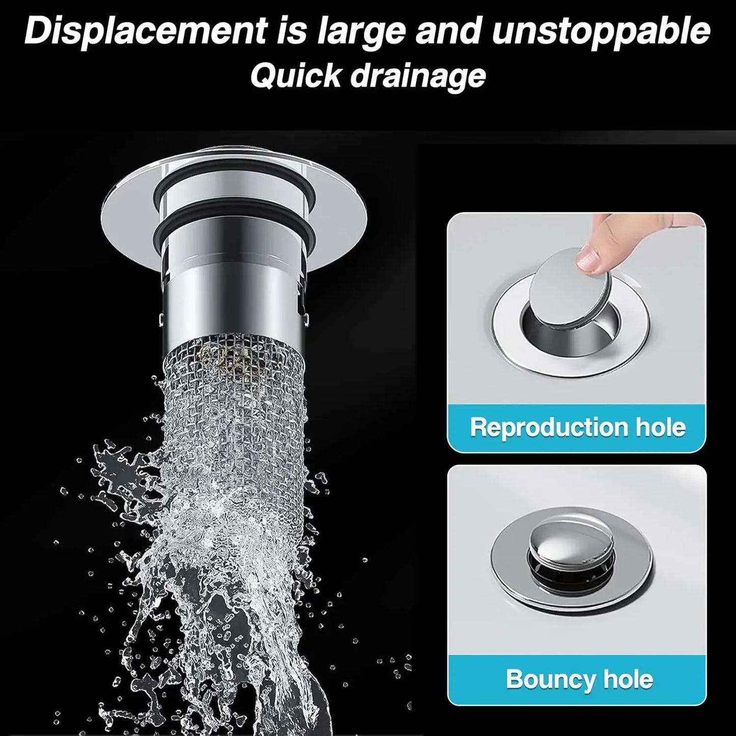 SINKSHIELD – Durable Drain Stopper for Bathroom Sink and Shower Protection