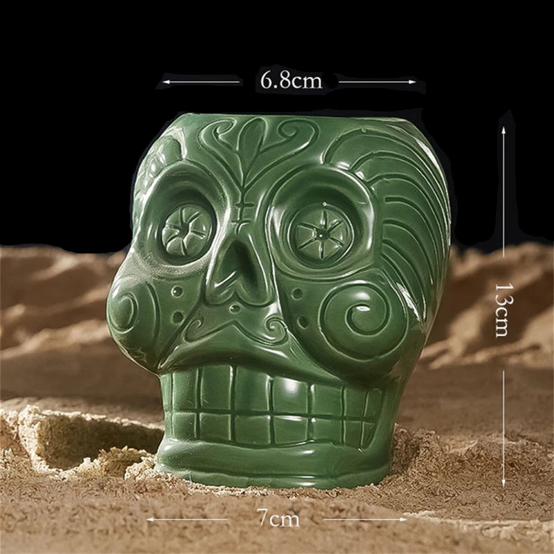 SKULLTIKI – Cocktail Glass – Artistic Ceramic Wine & Cocktail Cup