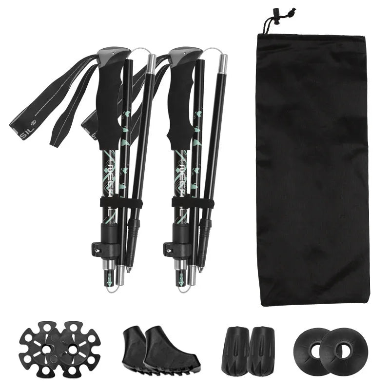 PEAKTREK – Ultralight Folding Trekking Poles for Hike and Hiking Adventures