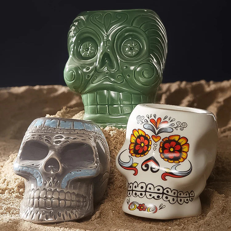 SKULLTIKI – Cocktail Glass – Artistic Ceramic Wine & Cocktail Cup