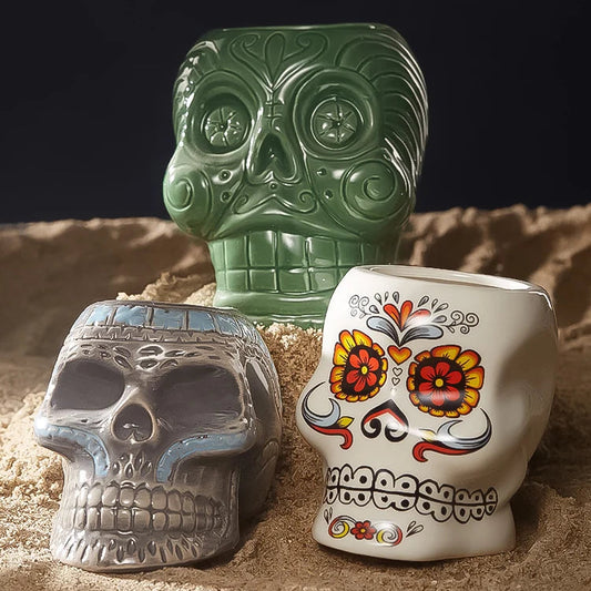SKULLTIKI – Cocktail Glass – Artistic Ceramic Wine & Cocktail Cup