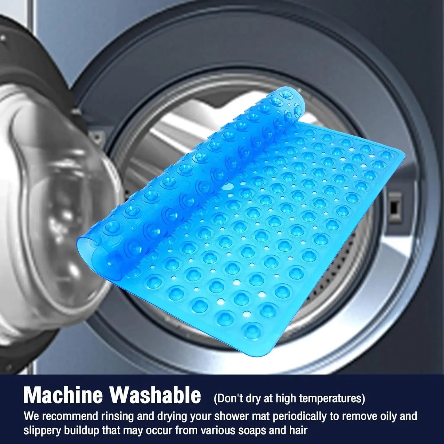 SUCTIONORA – Shower Safety Mat with Large Suction Cups for Stability