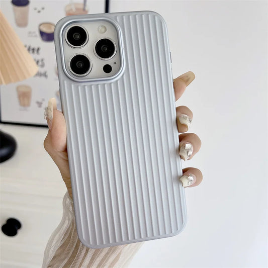 TITANGRID – Corrugated Shockproof Phone Case with Titanium Finish