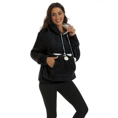 PAWPOUCH – Unisex Cat Lover Hoodie with Pet Carry Pocket