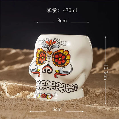 SKULLTIKI – Cocktail Glass – Artistic Ceramic Wine & Cocktail Cup