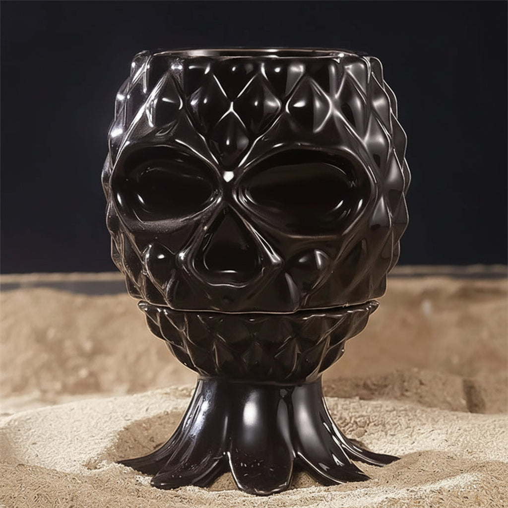 SKULLTIKI – Cocktail Glass – Artistic Ceramic Wine & Cocktail Cup