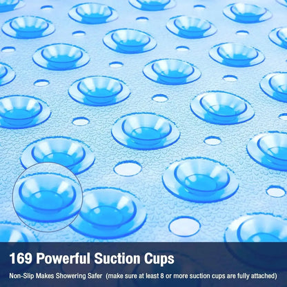 SUCTIONORA – Shower Safety Mat with Large Suction Cups for Stability