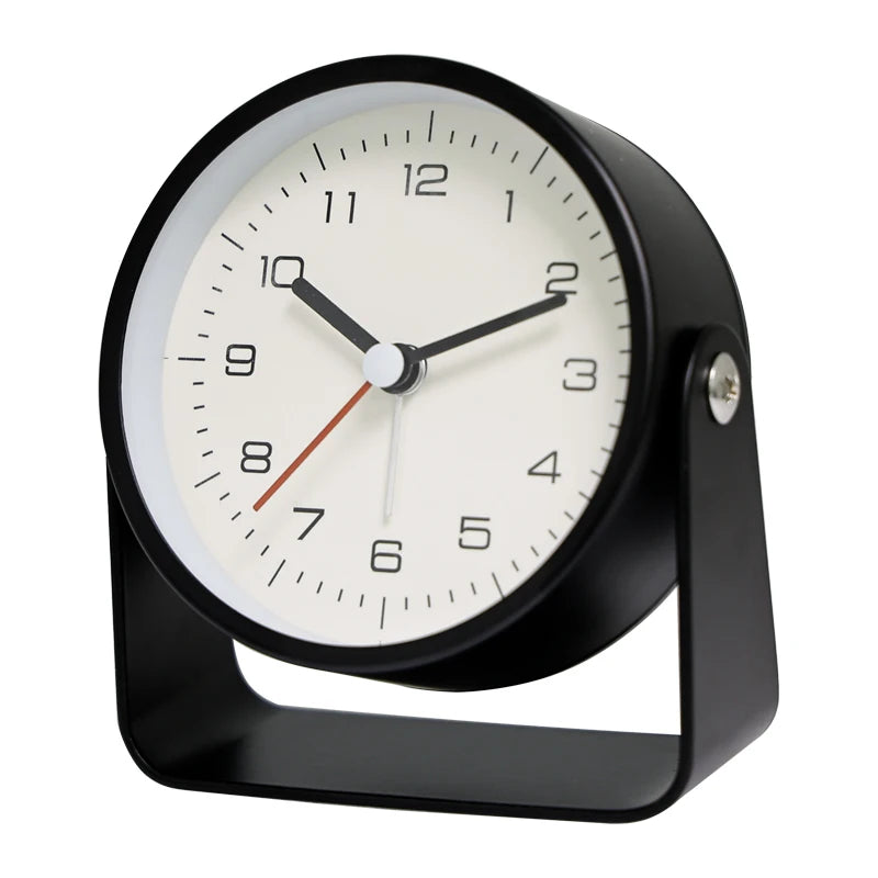 MINIQT – Creative Minimalist Metal Quartz Desk Alarm Clock