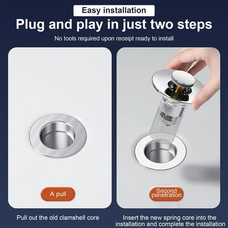 CLOGFREE – Drain Filter and Stopper for Bathroom Sink Protection