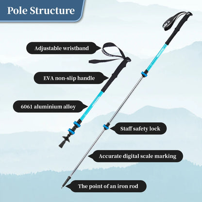 MOUNTRAIL – Adjustable Trekking Poles for Hiking and Outdoor Exploration