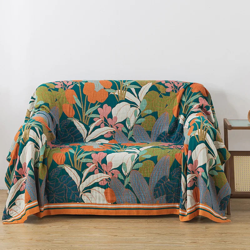 FLORABREEZE – Floral Blanket for Cooling Comfort and Elegant Home Decor